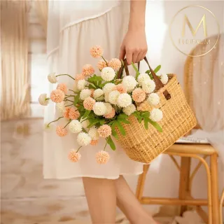 【Floral M】夏日繽紛圓舞曲乒乓菊仿真花花材1入組(人造花/仿真花/假花/花藝DIY/裝飾花材)