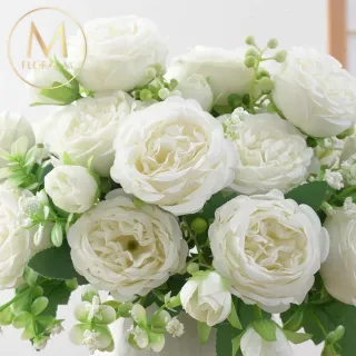 【Floral M】花中之王牡丹花仿真花花材1入組(人造花/仿真花/假花/花藝DIY/裝飾花材)