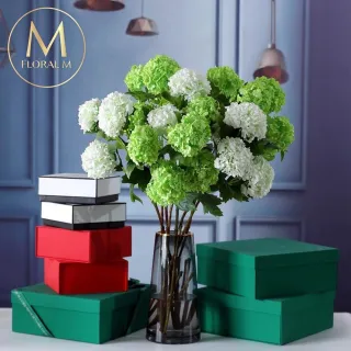 【Floral M】京都夏日繡球仿真花花材1入組(人造花/仿真花/假花/花藝DIY/裝飾花材)