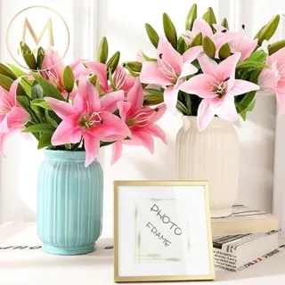 【Floral M】法式花仙女Lily香水百合仿真花花材1入組(人造花/仿真花/假花/花藝DIY/裝飾花材)