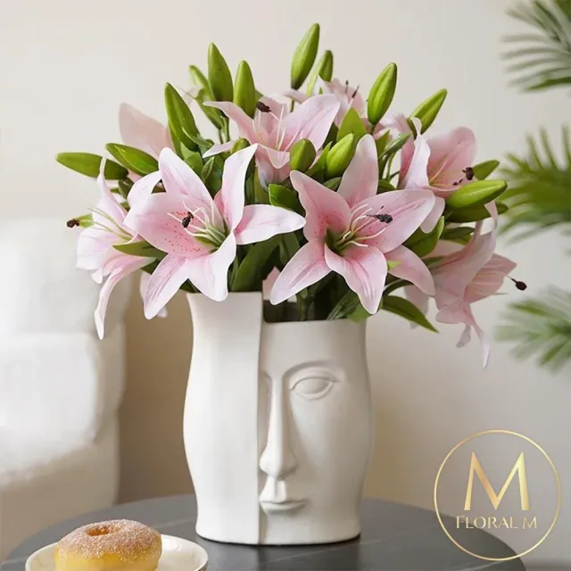 【Floral M】法式花仙女Lily香水百合仿真花花材1入組(人造花/仿真花/假花/花藝DIY/裝飾花材)