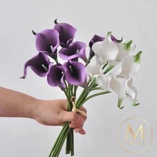 【Floral M】氣質仙女海芋仿真花花材5入組(人造花/仿真花/假花/花藝DIY/裝飾花材)