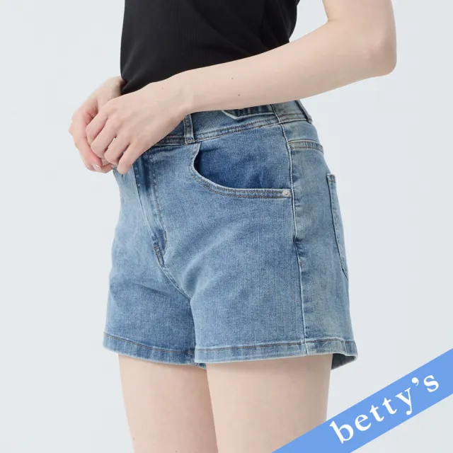 【betty’s 貝蒂思】雙鈕扣牛仔短褲(牛仔藍)
