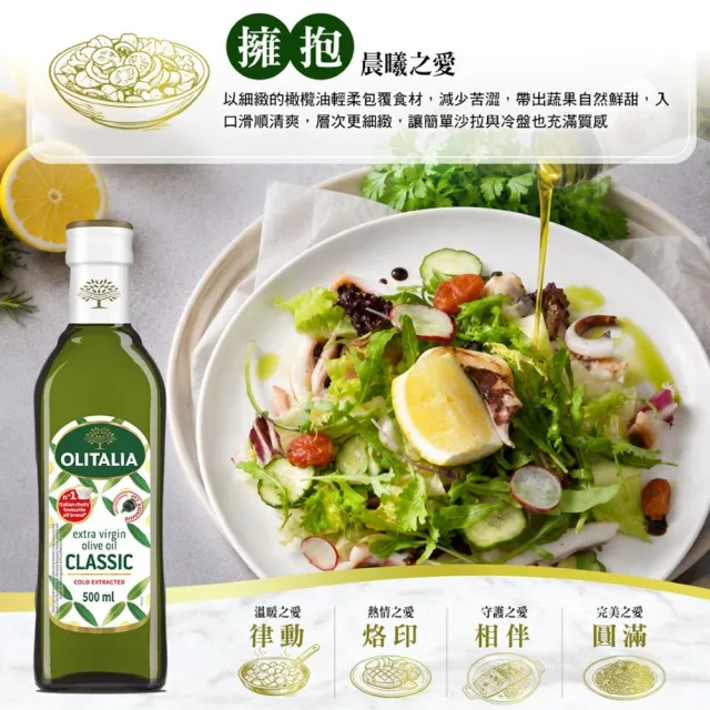 【Olitalia 奧利塔】地中海精選特級初榨橄欖油禮盒組(1000mlx2瓶)