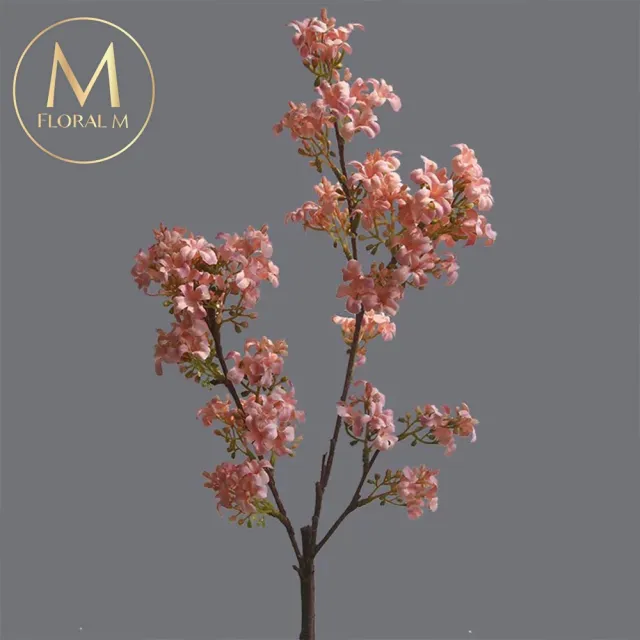 【Floral M】初戀悸動丁香花復古櫻粉仿真花花材1入組(人造花/仿真花/假花/花藝DIY/裝飾花材)