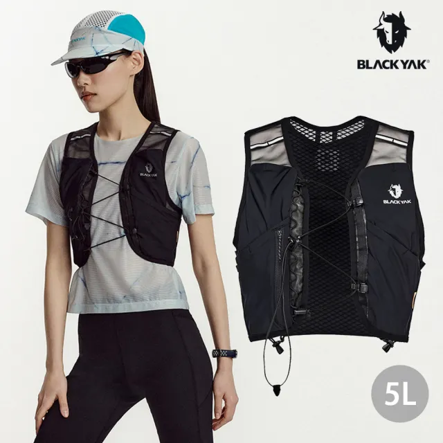 【BLACKYAK】TRAIL RUN 5L越野跑背包[黑色]運動配件 越野跑 登山 彈性輕量 背心式｜BYFB1NBE14