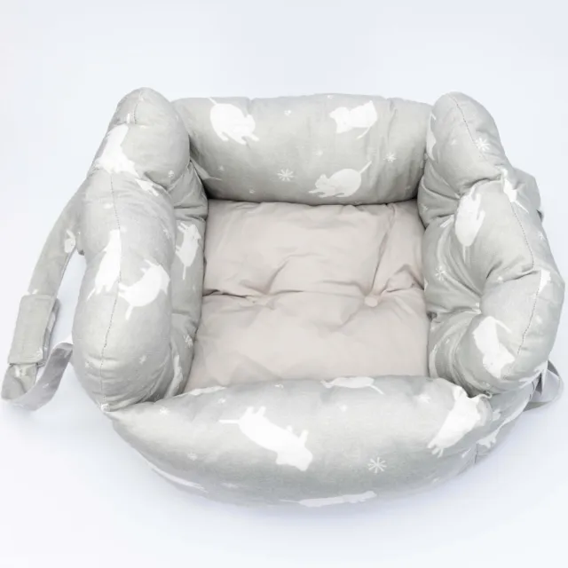 【NITORI 宜得利家居】(DECO HOME商品)接觸涼感 車用寵物窩 寵物床 N COOL 極冷 白貓(DH)