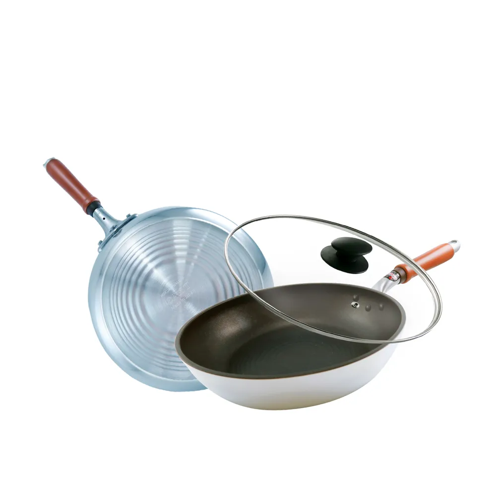 【hokua 北陸鍋具】日本製SenLen洗鍊系列輕量級平底鍋24cm含蓋(可用金屬鏟)