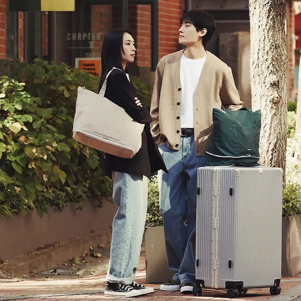 【gin gin】韓國 Branden 最大空間釋放 摺疊旅行 托特包(旅行收納袋 行李袋 登機箱 手提袋)