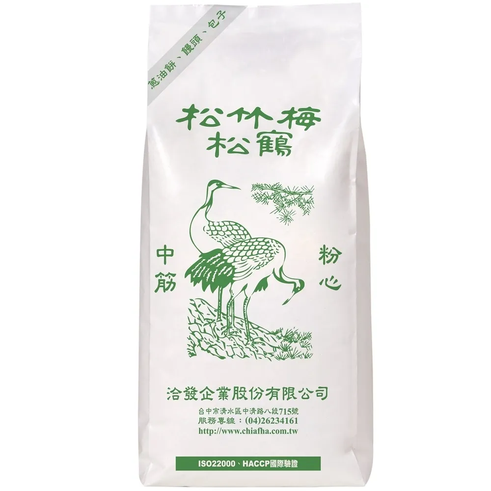 【洽發】松鶴中筋麵粉1kg*6入/箱(總效期6個月)