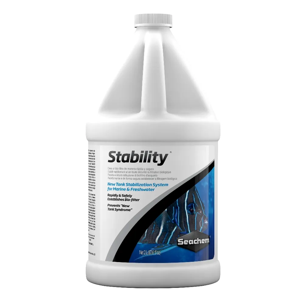 【Seachem 西肯】美國原裝進口Stability全效硝化菌2000ml 培菌利器2L快速啟動(淡海水觀賞魚魚缸使用)