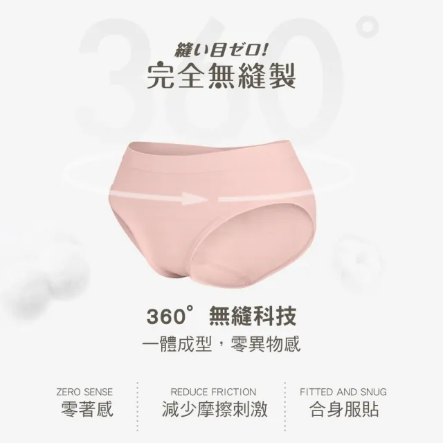 【MarCella 瑪榭】6件組-MIT無縫抗菌內褲-包臀型-中低腰(女內褲/抗菌內褲/無縫內褲)