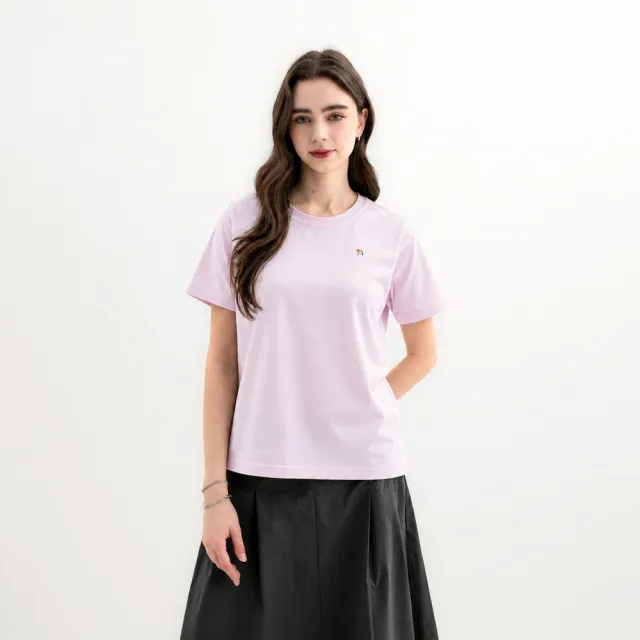 【Arnold Palmer 雨傘】女裝-100%純棉經典小傘印刺繡印花LOGO短袖圓領T-shirt(多款選)