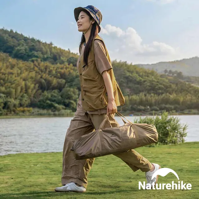【Naturehike】云霄Lite150D鈦黑膠防水遮陽天幕 附帳桿 八角450x430cm WS015