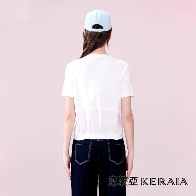 【KERAIA 克萊亞】珍珠之歌輕奢短T恤