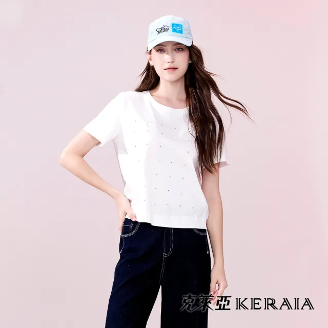【KERAIA 克萊亞】珍珠之歌輕奢短T恤