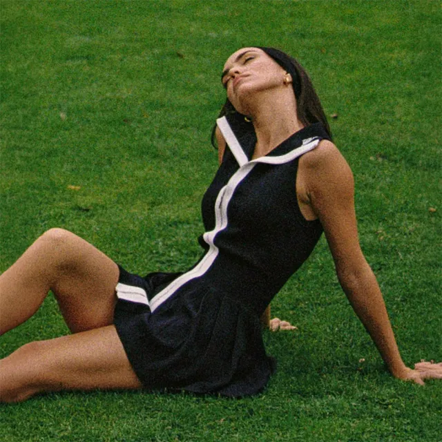 【WISKII】全開襟拉鍊無袖連身裙 FULL-ZIP SLEEVELESS DRESS