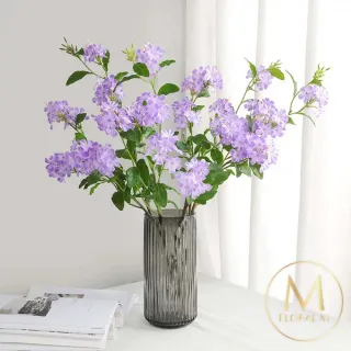 【Floral M】地中海夏日浪漫莫內紫雪花仿真花花材1入組(人造花/仿真花/假花/花藝DIY/裝飾花材)