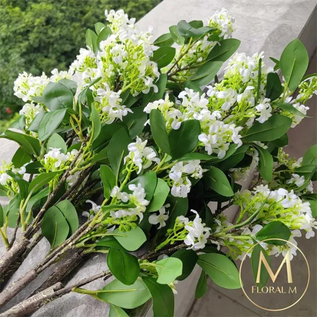 【Floral M】法式花園寵兒千里香桂花仿真花花材1入組(人造花/仿真花/假花/花藝DIY/裝飾花材)