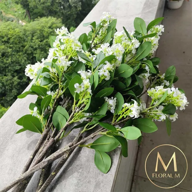 【Floral M】法式花園寵兒千里香桂花仿真花花材1入組(人造花/仿真花/假花/花藝DIY/裝飾花材)