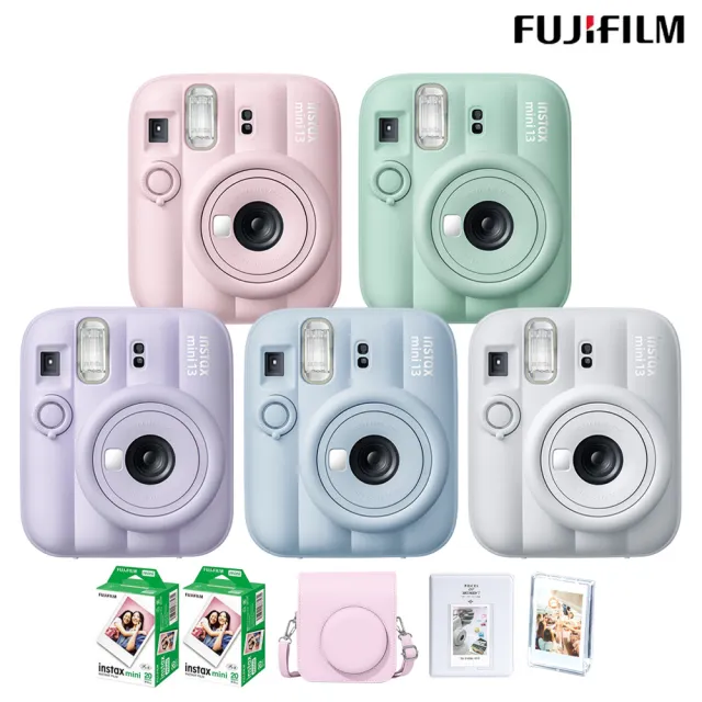 【FUJIFILM 富士】instax mini 13 拍立得相機 原廠公司貨(送皮套40張底片組合)