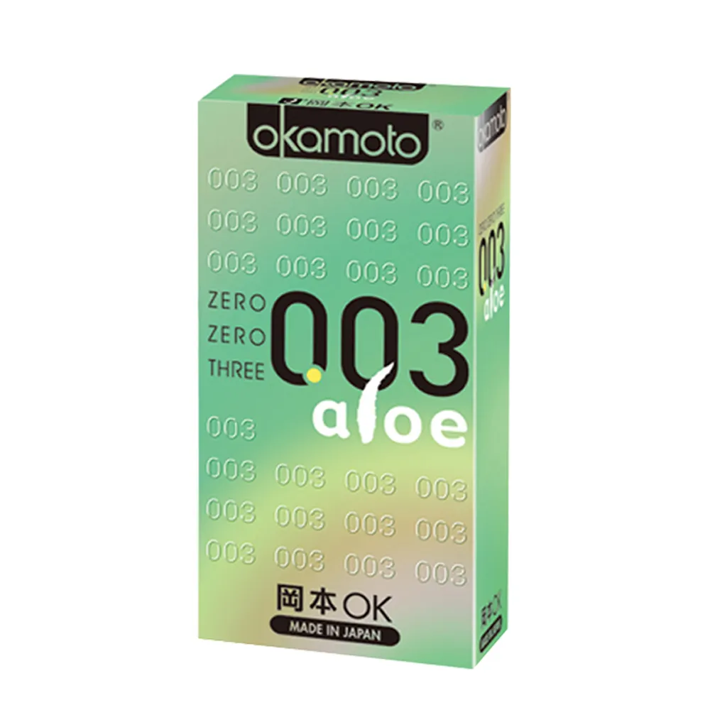 【Okamoto岡本】003蘆薈極薄極潤保險套10入/盒