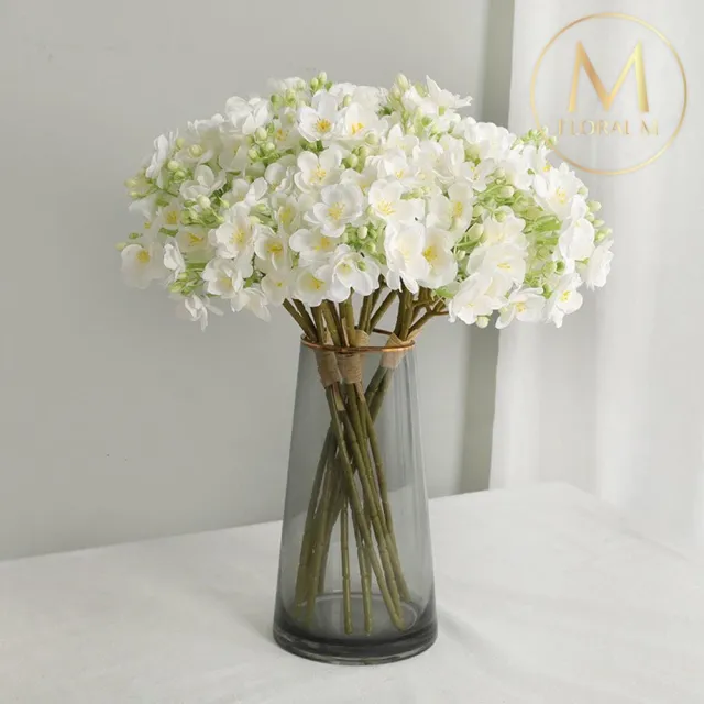 【Floral M】夏日經典茉莉花優雅白仿真花花材1入組(人造花/仿真花/假花/花藝DIY/裝飾花材)