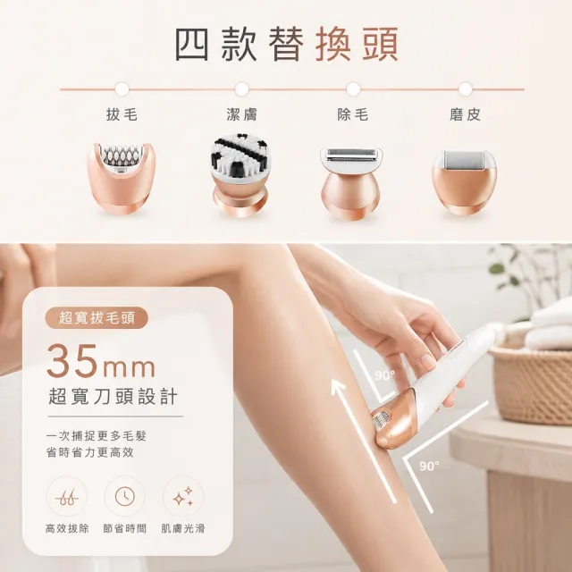 【SAMPO 聲寶】四合一乾濕兩用刮拔除毛刀/電動磨腳皮機/去硬皮機/美足機(EB-Z1706WL)