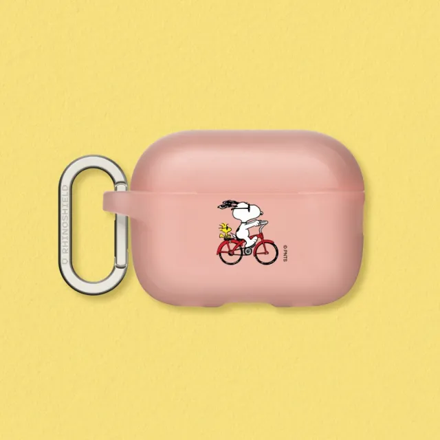 【RHINOSHIELD 犀牛盾】適用AirPods Pro 3/2/Pro/第4/3/2/1代防摔耳機保護殼/Snoopy Ride The Bike(Snoopy)