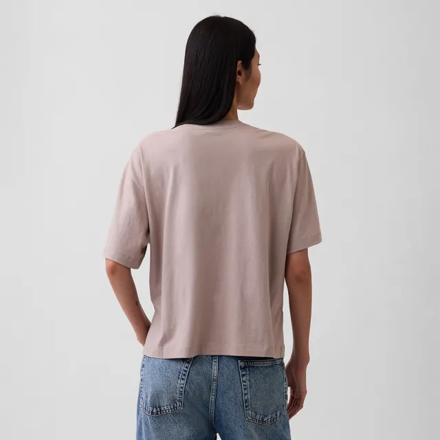 【GAP】女裝 寬鬆版型Gap LOGO長版短袖T恤-多色任選(899175)