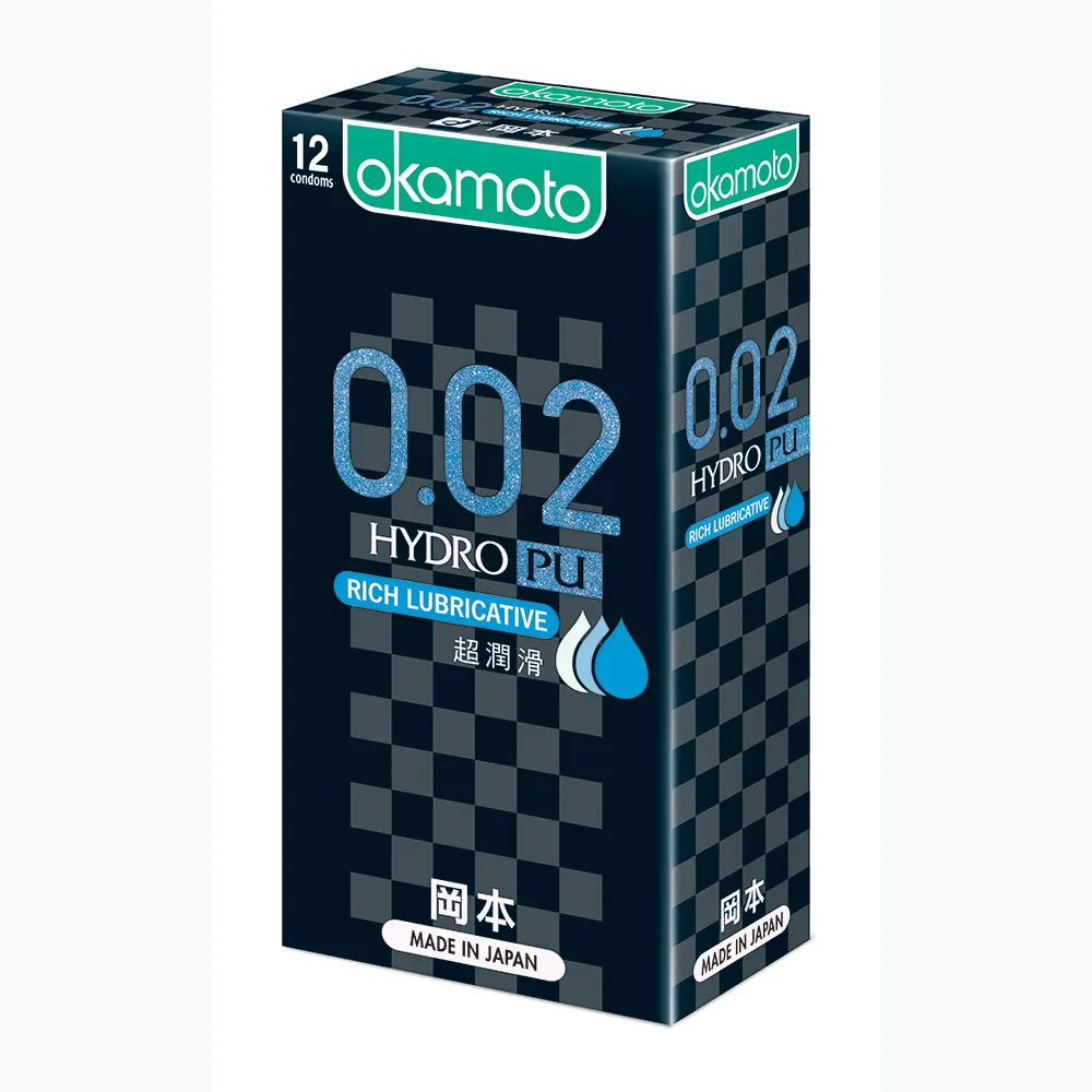 【okamoto 岡本】002RL水性聚氨酯超潤滑保險套12入/盒(加有潤滑劑/光滑/水感系列)