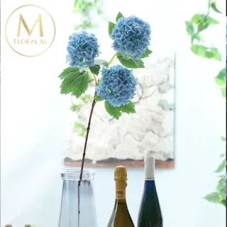【Floral M】京都夏日繡球碎冰藍仿真花花材1入組(人造花/仿真花/假花/花藝DIY/裝飾花材)
