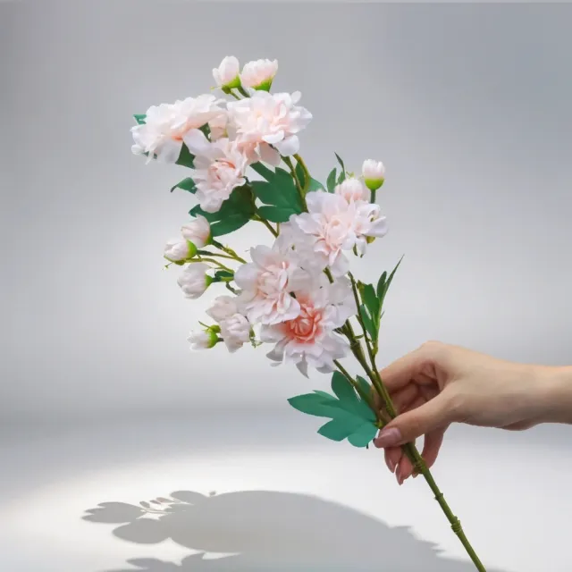 【Floral M】居家花仙子芍藥氣質粉仿真花花材1入組(人造花/仿真花/假花/花藝DIY/裝飾花材)