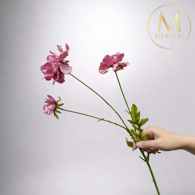【Floral M】夏日森系小雛菊戴安娜粉仿真花花材1入組(人造花/仿真花/假花/花藝DIY/裝飾花材)