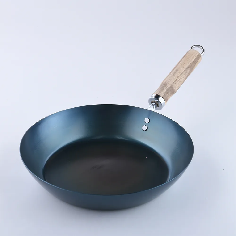 【京都活具】木柄平底鐵鍋 28cm 日本製 平底鍋 煎鍋 {電磁爐 IH爐可用}(平輸品)