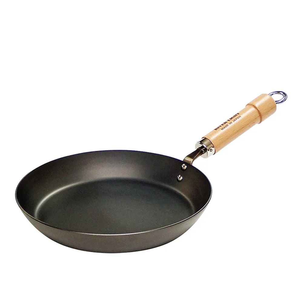 【PREMIUM 極】不易生鏽窒化鐵極厚底平底鐵鍋26cm(日本製極鐵鍋無塗層/3.2mm)