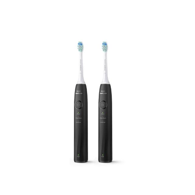【Philips 飛利浦】momo獨家 HX5070/01雙入組 Sonicare 5系列音波牙刷-黑色  (2026新品/壓力感應/官方直營)