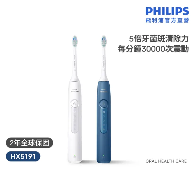 【Philips 飛利浦】HX5191 Sonicare 5系列護齦音波牙刷 (2色任選/智能提醒/5種模式/護齦/官方直營)