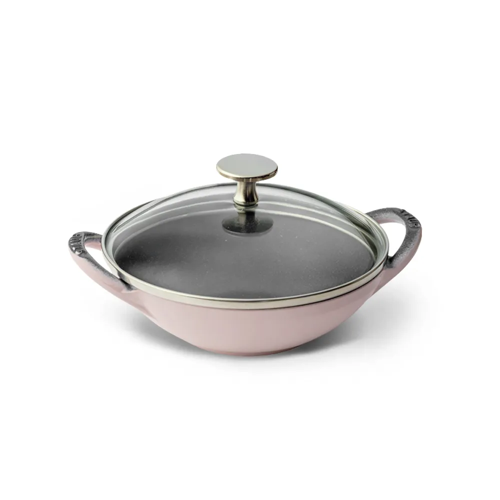 【STAUB】迷你煲琺瑯鑄鐵鍋16cm-粉紅奶酪(德國雙人牌集團官方直營)