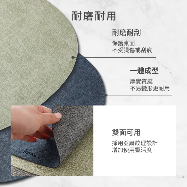 【mo select】PU仿皮餐墊4入組(mo選/桌墊/隔熱墊/西餐墊/餐桌墊/防水墊)