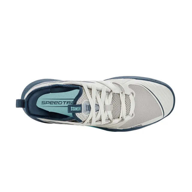【K-SWISS】輕量進階網球鞋 匹克球鞋 SpeedTrac-男-白/藍(07392-161)