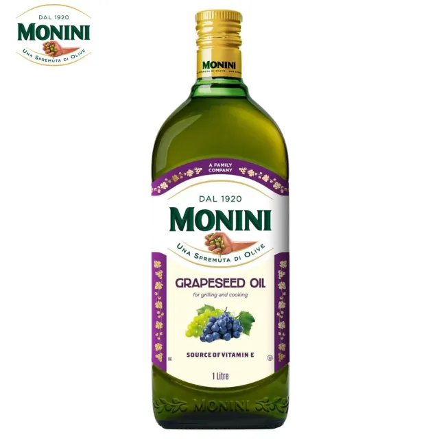 【Monini】莫尼尼葡萄籽油1000ml(義大利市佔第一名橄欖油品牌)