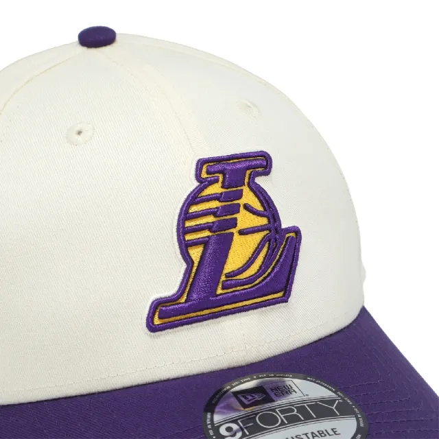 【NEW ERA】棒球帽 940 League Mix Game Day 洛杉磯湖人 米白 老帽 NE14889163