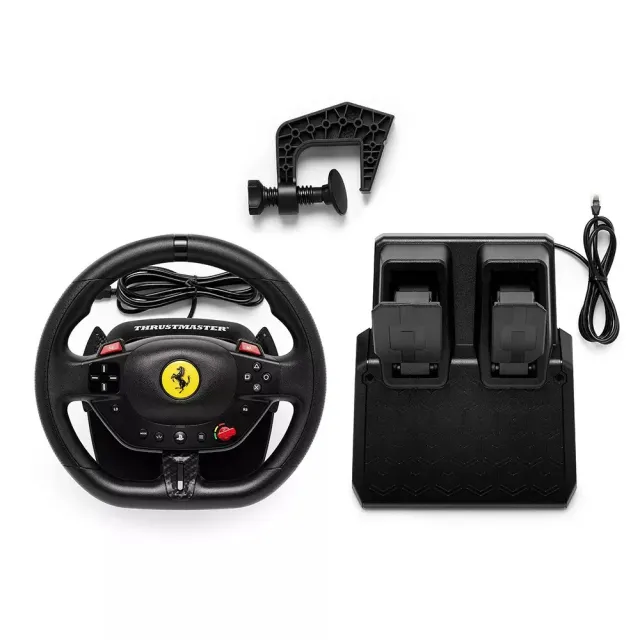【THRUSTMASTER 圖馬斯特】T98-P FERRARI 296 GTB 賽車模擬方向盤(支援PS5/PS4/PC)