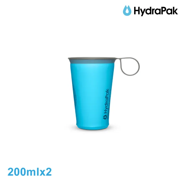 【HydraPak】Speed Cup 越野輕量摺疊軟式水杯 A714HP 2入｜甜酒藍 200ml (摺疊收納 易擠壓)