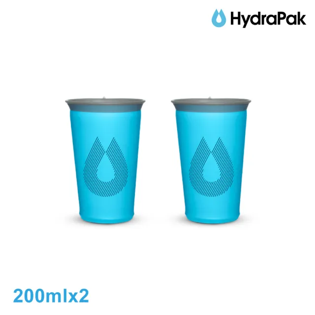 【HydraPak】Speed Cup 越野輕量摺疊軟式水杯 A714HP 2入｜甜酒藍 200ml (摺疊收納 易擠壓)