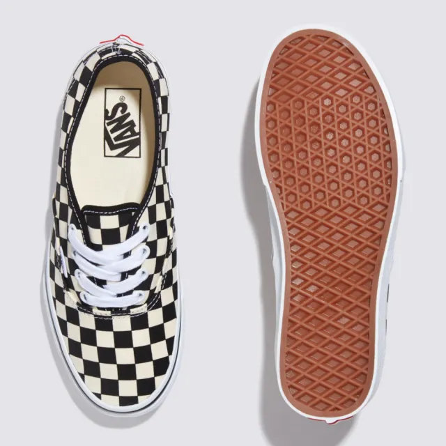 【VANS】官方旗艦 Authentic 黑白色棋盤格滑板鞋 CORTIS