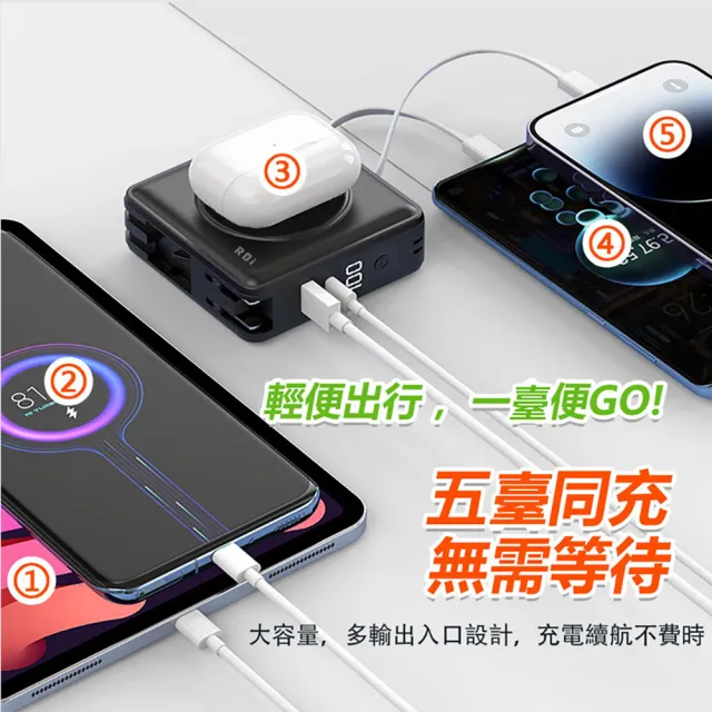 【RDi】2入組 3C+WH認證 21.6W快充磁吸無線充行動電源 (電量顯示/MagSafe)
