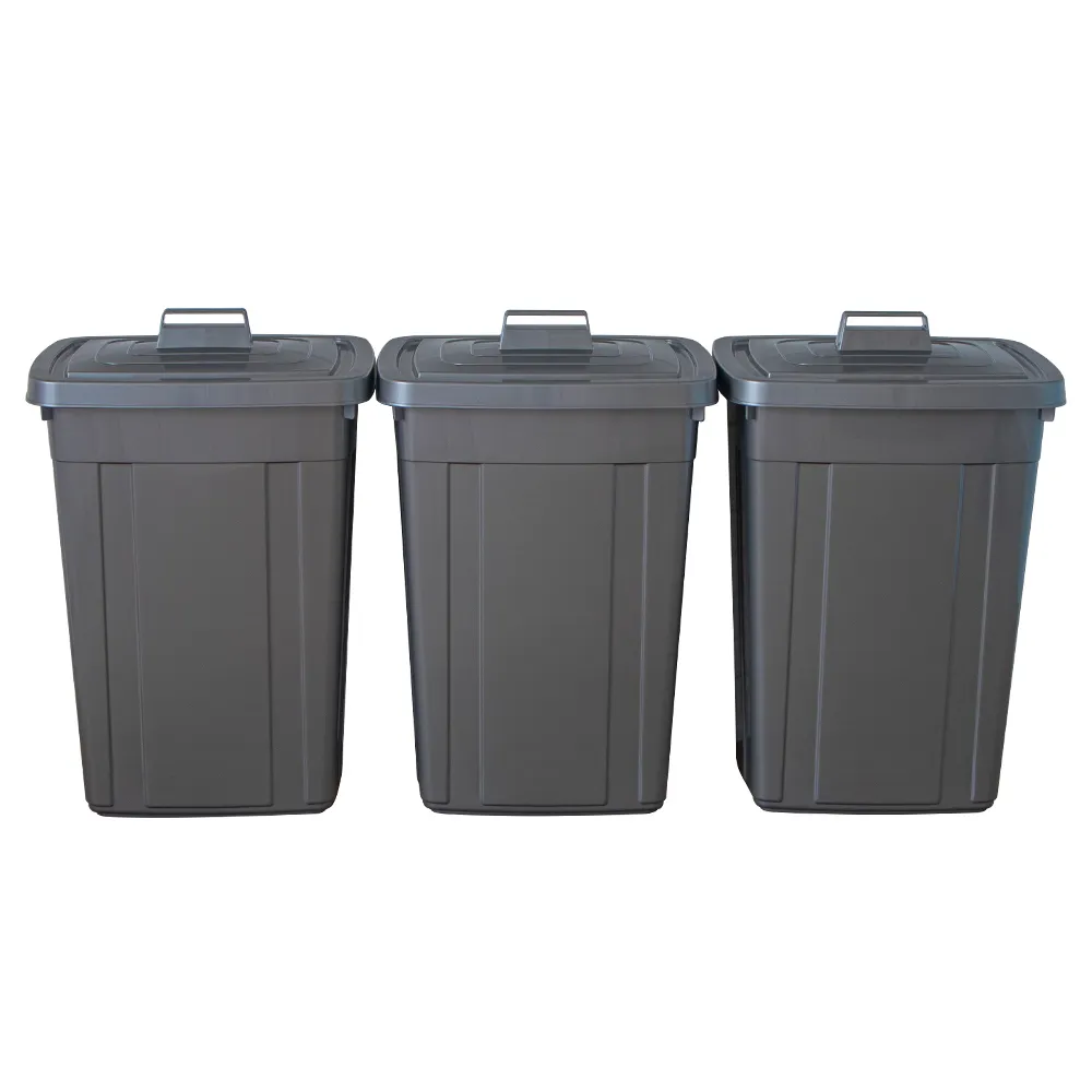 【KEYWAY 聯府】方型儲水桶附蓋95L（3入）萬能桶垃圾桶N995