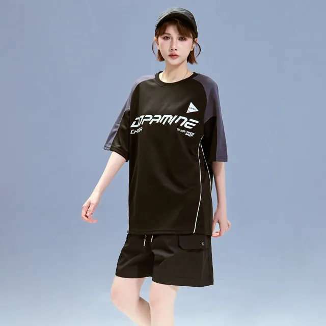 【MAJOR MADE】三角火焰拼弧度撞色短T(休閒短T/短袖上衣/自訂款短T)